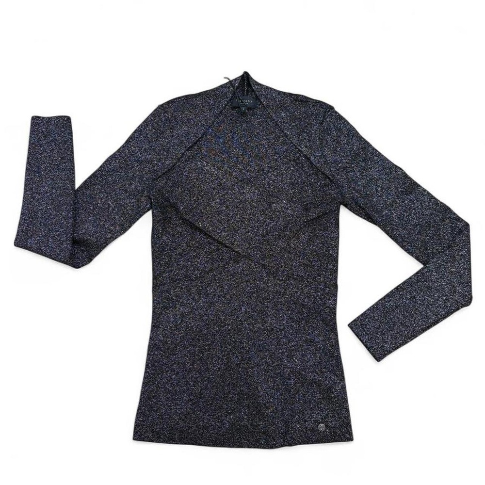 NWT Crossover Wrap Top Ted Baker Eloisy Metallic Shimmer Whimsigoth-Size 1